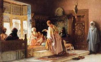 Arab or Arabic people and life. Orientalism oil paintings  340